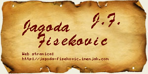 Jagoda Fišeković vizit kartica